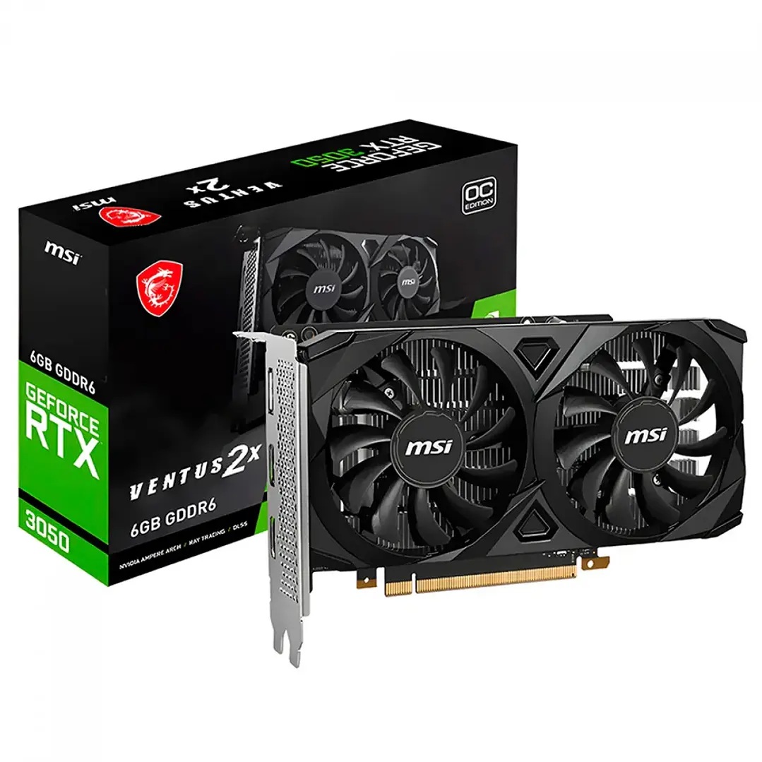 TARJETA DE VIDEO MSI RTX 3050 VENTUS 2X 6GB GDDR6, PCI-Express Gen 4.0