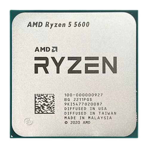 PROCESADOR AMD RYZEN 5 5600, 3.50 / 4.40 GHz, 32MB L3 Cache, 6-Cores, AM4, 7nm, 65W. (OEM)