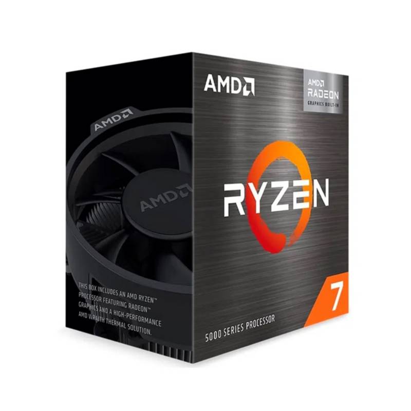 PROCESADOR AMD RYZEN 7 5700G. 3.80 / 4.60GHZ. 20MB L3. 8 CORE. AM4. 7NM. 65W 