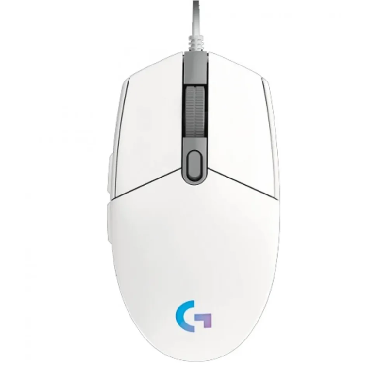 MOUSE LOGITECH G203 LIGHTSYNC OPTICAL 8000 DPI RGB WHITE