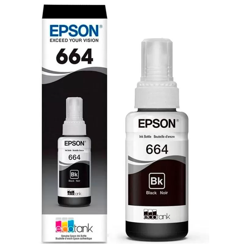 TINTA PARA IMPRESORA EPSON T664120 (664) NEGRO 70ML  